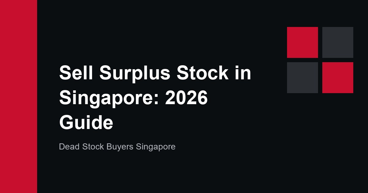 How to Sell Surplus Stock in Singapore — 2026 Seller's Guide