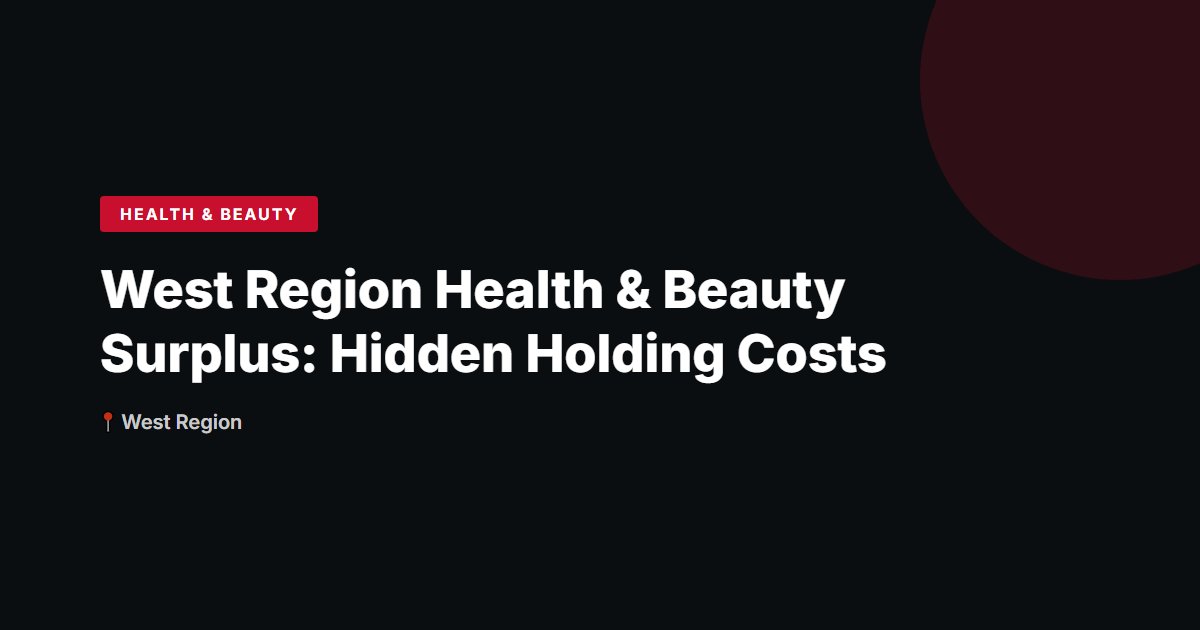West Region Health & Beauty Surplus: Hidden Holding Costs
